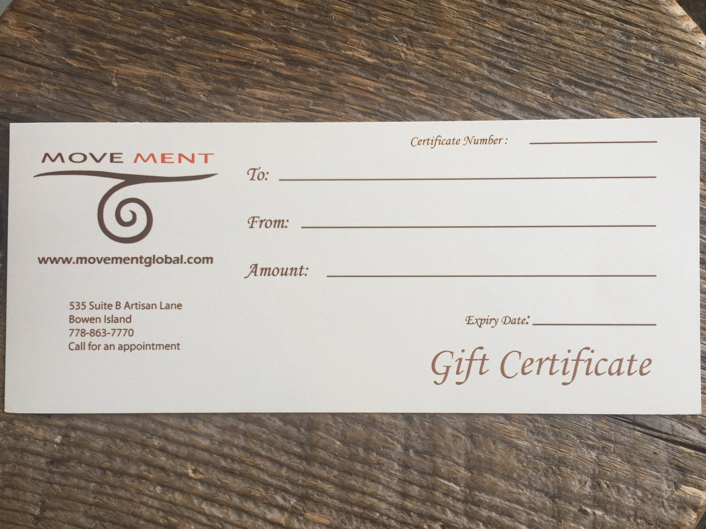 Gift Certificate